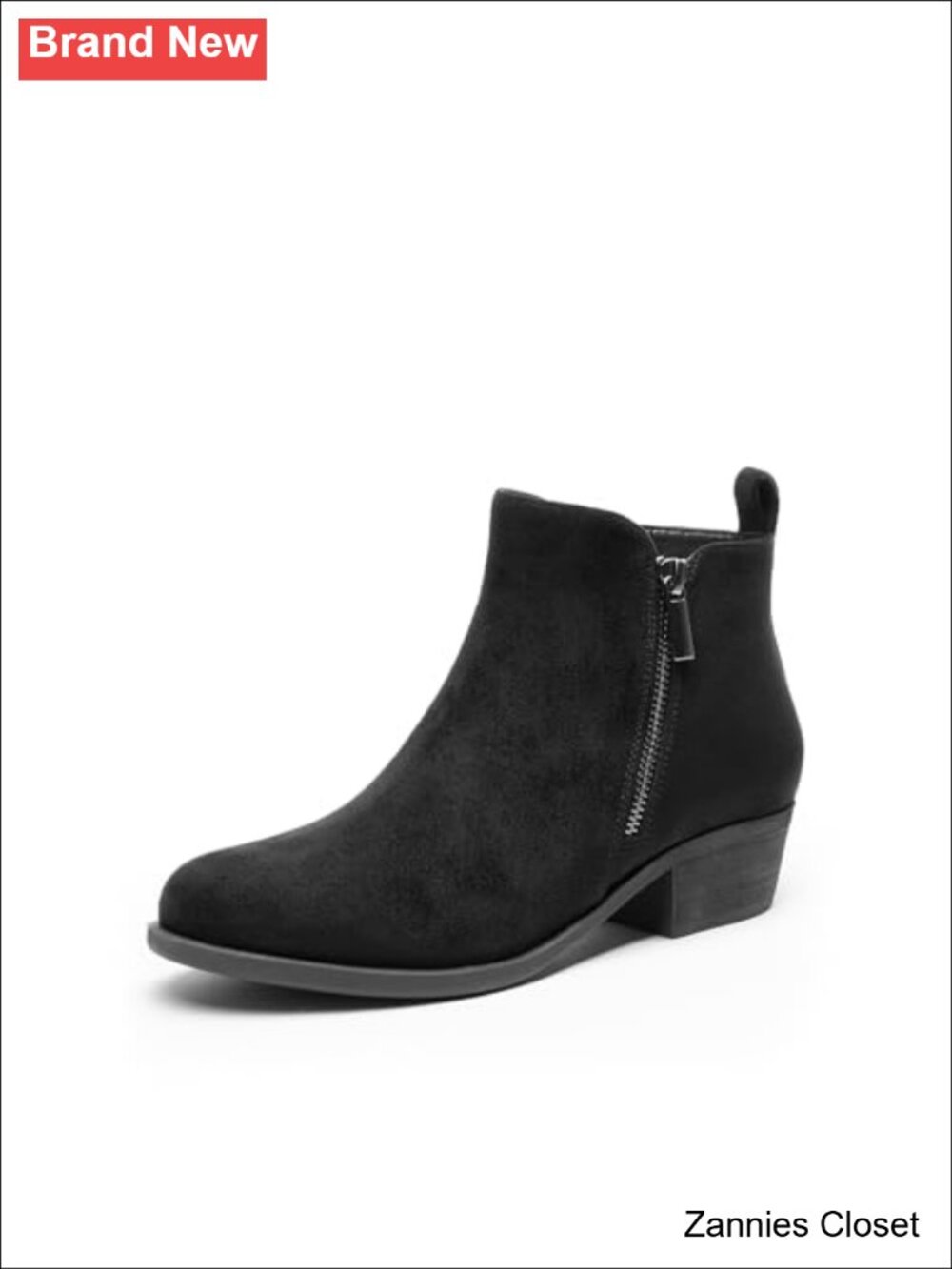✨ Dream Pairs Women's Faux Suede Ankle Boots Low Chunky Heel Booties